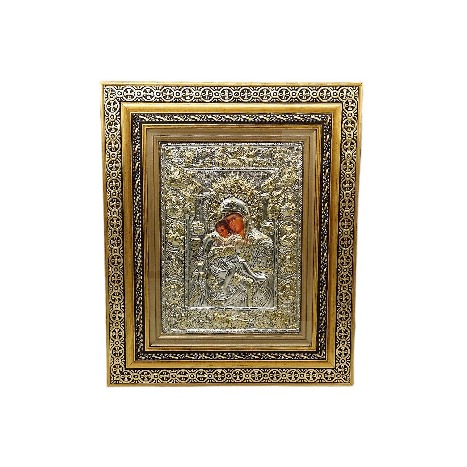 ΕΙΚΟΝΑ ΜΕ ΤΖΑΜΙ ΠΑΝΑΓΙΑ ΑΞΙΟΝ ΕΣΤΙ 40Χ48εκ.