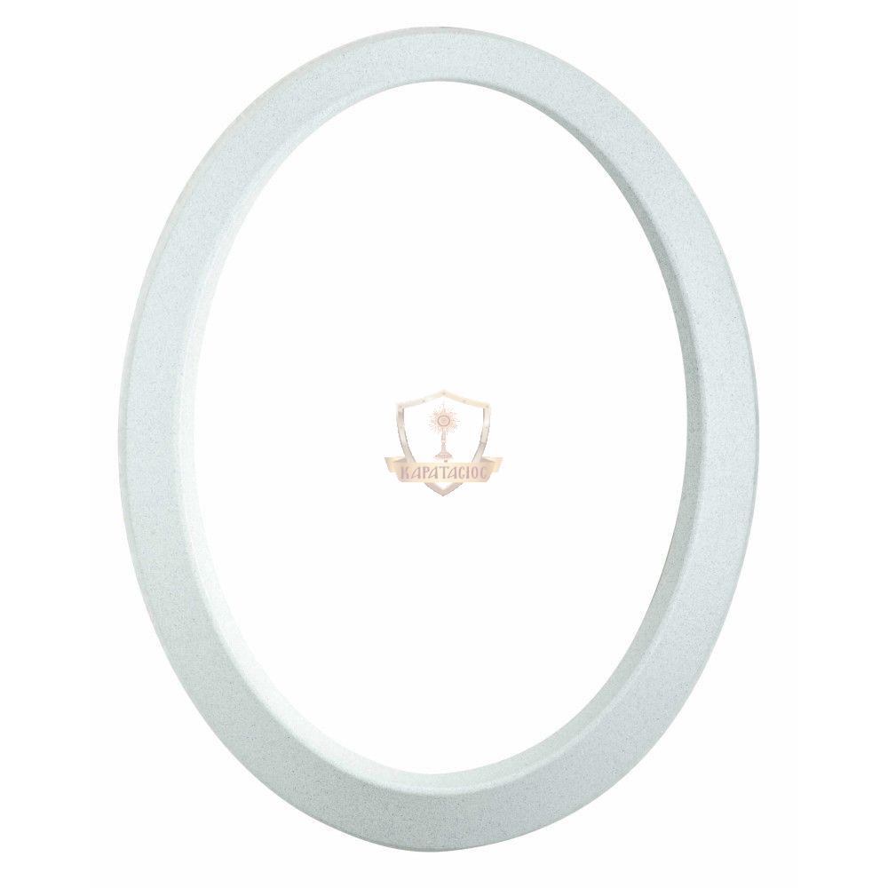 ΟΒΑΛ ΚΟΡΝΙΖΑ ΜΝΗΜΕΙΟΥ ΑΠΟ ΑΛΟΥΜΙΝΙΟ ΑΣΠΡΟ ΜΑΤ