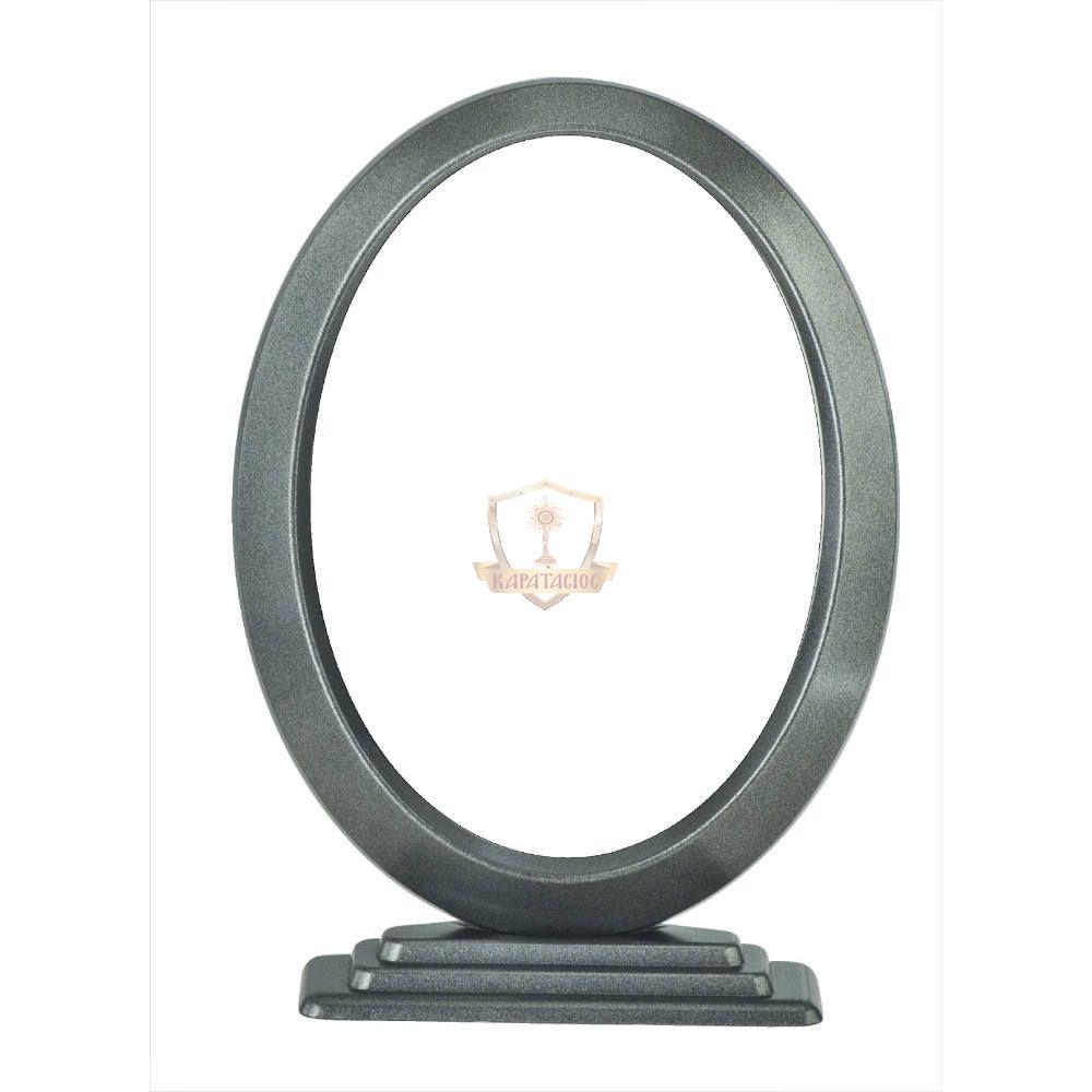 ΟΒΑΛ ΚΟΡΝΙΖΑ ΜΝΗΜΕΙΟΥ ΑΠΟ ΑΛΟΥΜΙΝΙΟ ΜΕ ΒΑΣΗ ΣΕ ΧΡΩΜΑ ΑΝΘΡΑΚΙ