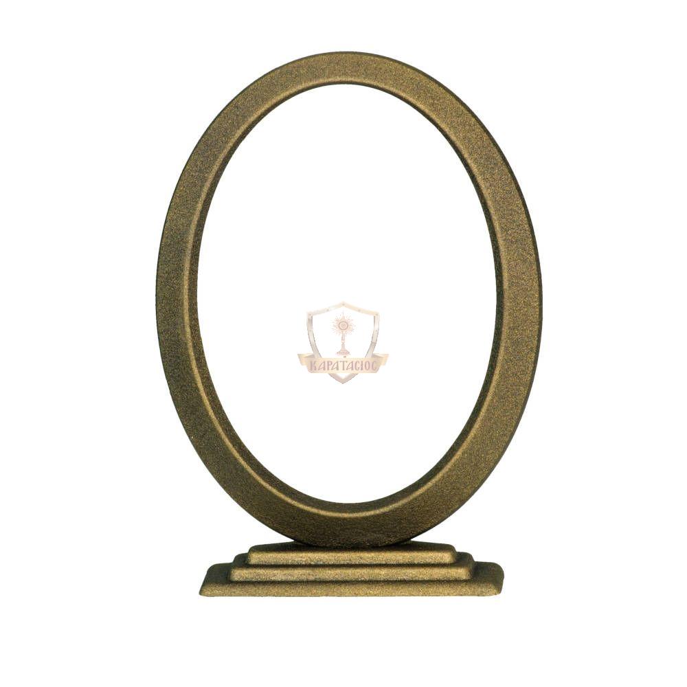 ΟΒΑΛ ΚΟΡΝΙΖΑ ΜΝΗΜΕΙΟΥ ΑΠΟ ΑΛΟΥΜΙΝΙΟ ΜΕ ΒΑΣΗ ΣΕ ΧΡΩΜΑ ΛΑΔΙ