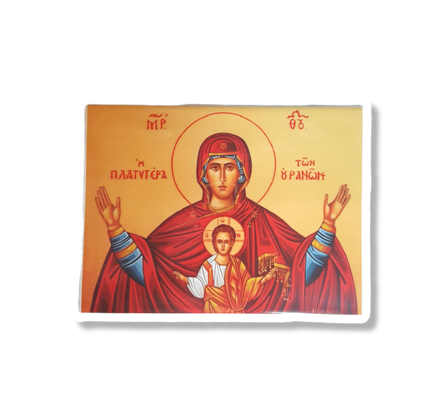 ΕΙΚΟΝΑ ΣΕ ΠΟΡΣΕΛΑΝΗ ΠΑΝΑΓΙΑ Η ΠΛΑΤΥΤΕΡΑ