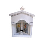 ΕΙΚΟΝΑ ΛΕΥΚΗ ΓΩΝΙΑ ΜΕ ΦΩΣ ΠΑΝΑΓΙΑ/ΙΗΣΟΥΣ ΧΡΙΣΤΟΣ 11Χ17Χ25