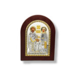 ΕΙΚΟΝΑ ΑΣΗΜΕΝΙΑ ΟΒΑΛ ΜΕ ΒΑΣΗ ΟΙ ΑΓΟΙ ΡΑΦΑΗΛ/ΝΙΚΟΛΑΟΣ ΚΑΙ ΑΓΙΑ ΕΙΡΗΝΗ 15Χ21