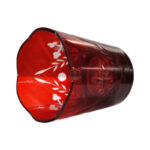 ΕΠΙΤΡΑΠΕΖΙΑ ΚΑΝΤΗΛΟΚΟΥΠΑ ΓΥΑΛΙΝΗ ΣΚΑΛΙΣΤΗ ΚΟΚΚΙΝΗ 8X9X6 - Image 2