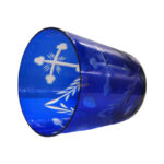 ΕΠΙΤΡΑΠΕΖΙΑ ΚΑΝΤΗΛΟΚΟΥΠΑ ΓΥΑΛΙΝΗ ΣΚΑΛΙΣΤΗ ΜΠΛΕ 8Χ8Χ6 - Image 2