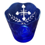 ΕΠΙΤΡΑΠΕΖΙΑ ΚΑΝΤΗΛΟΚΟΥΠΑ ΓΥΑΛΙΝΗ ΣΚΑΛΙΣΤΗ ΜΠΛΕ - Image 2