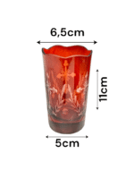 ΕΠΙΤΡΑΠΕΖΙΑ ΚΑΝΤΗΛΟΚΟΥΠΑ ΓΥΑΛΙΝΗ ΣΚΑΛΙΣΤΗ ΚΟΚΚΙΝΗ - Image 2