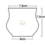 ΕΠΙΤΡΑΠΕΖΙΑ ΚΑΝΤΗΛΟΚΟΥΠΑ ΓΥΑΛΙΝΗ ΣΚΑΛΙΣΤΗ ΚΟΚΚΙΝΗ 7.5Χ7.5Χ6 - Image 2