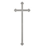 Σταυρός Μνημείου Από Αλουμίνιο Σε Απόχρωση Χρώμιο Βαμμένο