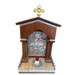 ΞΥΛΙΝΗ ΕΙΚΟΝΑ ΠΑΝΑΓΙΑ ΜΕ ΦΩΣ 20Χ35