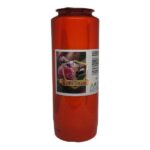 Κερί Αφιέρωσης Φυτικό 9 Ημερών Λευκό/Koκκινο