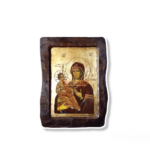 ΕΙΚΟΝΑ ΠΑΝΑΓΙΑ ΤΡΙΧΕΡΟΥΣΑ ΣΕ ΑΚΑΝΟΝΙΣΤΟ ΞΥΛΟ 20X27