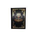 ΔΕΡΜΑΤΙΝΟ ΜΕ ΧΡΥΣΟΤΥΠΙΑ ΔΙΠΤΥΧΟ ΜΕ ΣΤΑΥΡΟ ΜΑΥΡΟ 17.5X12.5 ΕΚ.