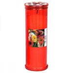 Κερί διαρκείας 50Τ Κόκκινο 6×19εκ. 358gr. 4 Ημερών