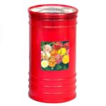 Κερί διαρκείας ΜΑΧ Κόκκινο Λευκό 6 Ημερών 8×16εκ. 450gr